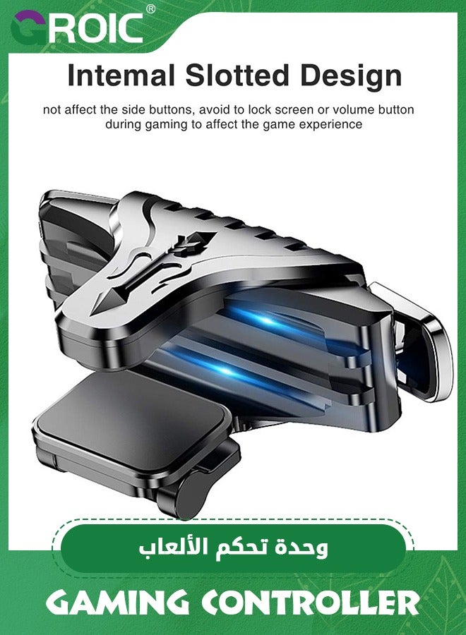 زوج واحد من أجهزة التحكم في مشغلات ألعاب الهاتف المحمول لـ PUBG Fortnite Call of Duty للهاتف المحمول، عصا التحكم لألعاب الهاتف المحمول، أزرار التصويب الحساسة، مقبض مطلق النار متوافق مع Android وiPhone - Image 5